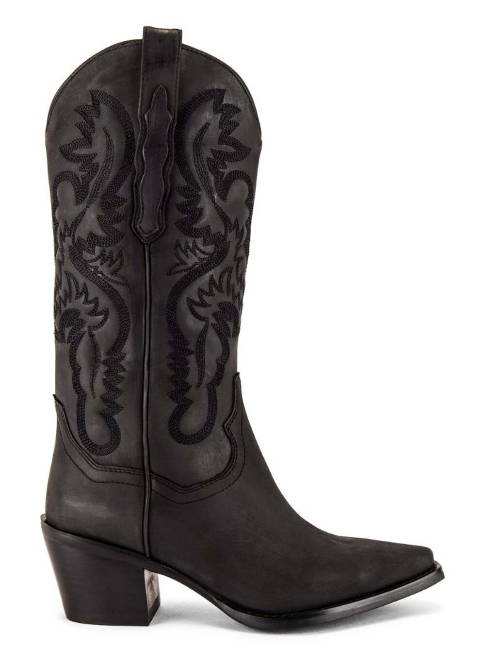 Jeffrey Campbell Dagget Boot in Black Washed leather cowboy high heel
